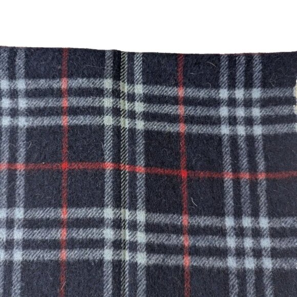 BURBERRY London Vintage Classic Nova Check Knit 100% Lambs Wool Black SCARF - Picture 7 of 8